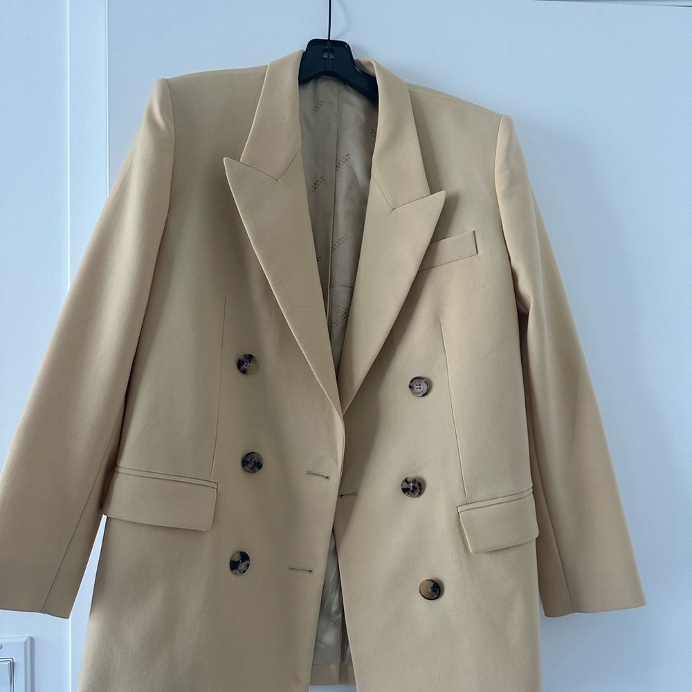 Isabel Marant Beige Double-Breasted Blazer
